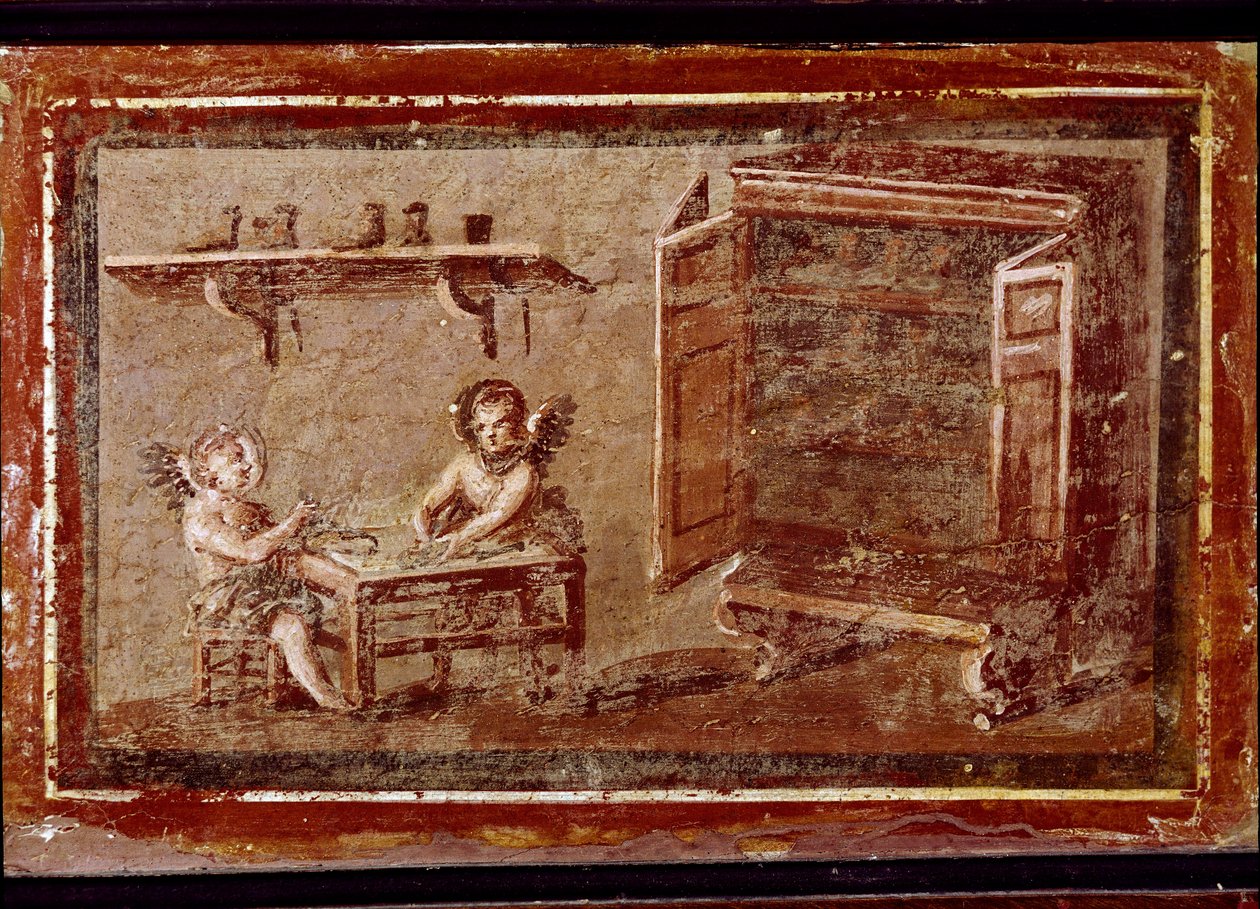 Ámor cipészek (freskó alkotó: Roman