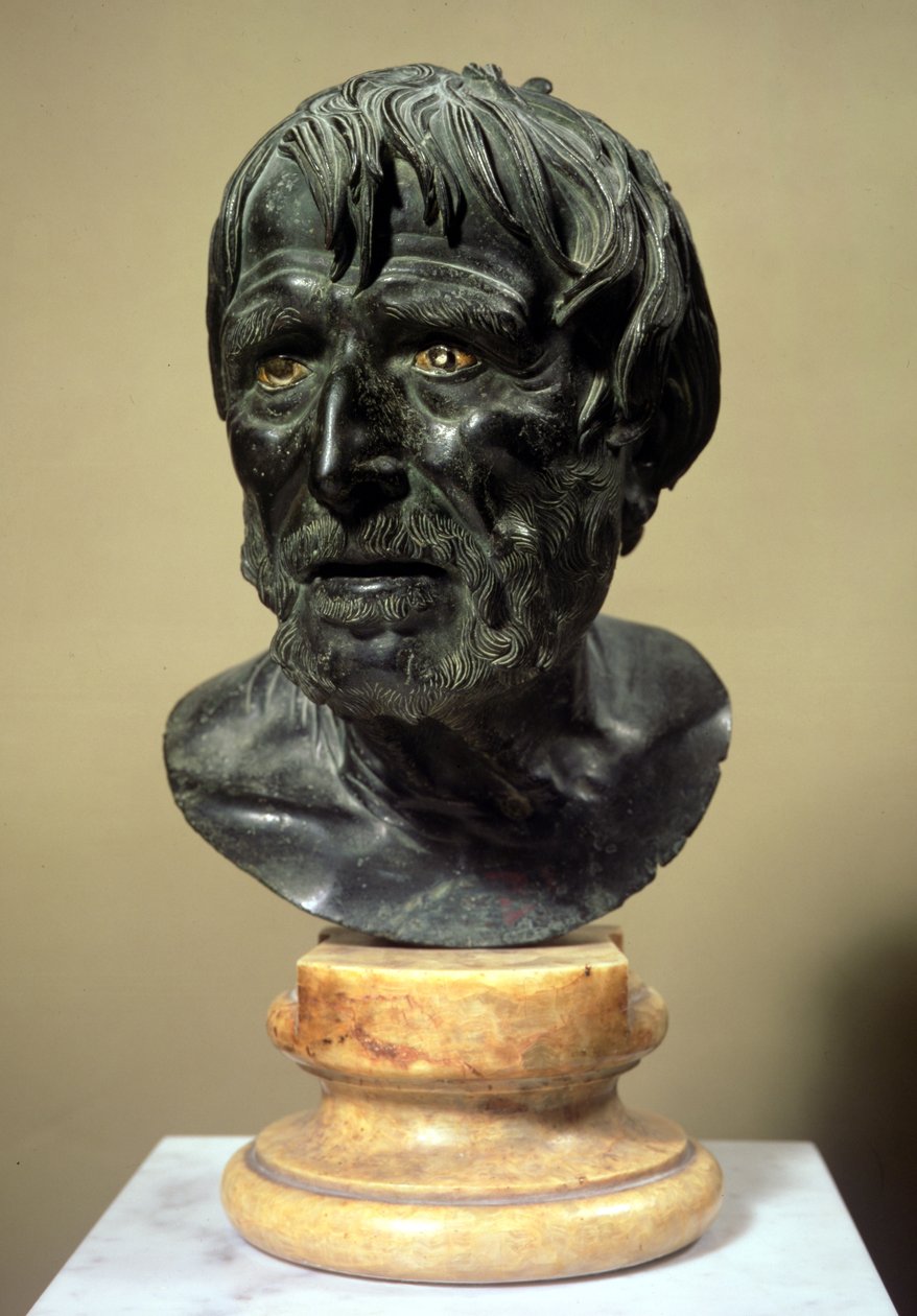 Seneca feje (Kr.e. 4 körül - Kr.u. 65) (bronz) alkotó: Roman