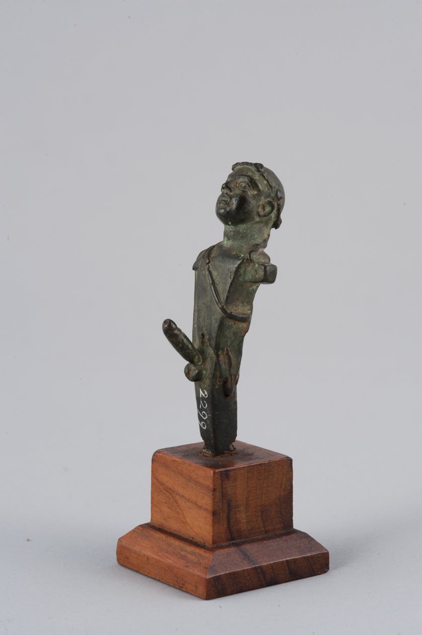 Herm felálló fallosszal (bronz) alkotó: Roman