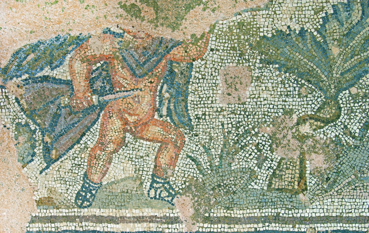 Vadászjelenet, Dionüszosz háza, Paphos, Ciprus (mozaik) alkotó: Roman