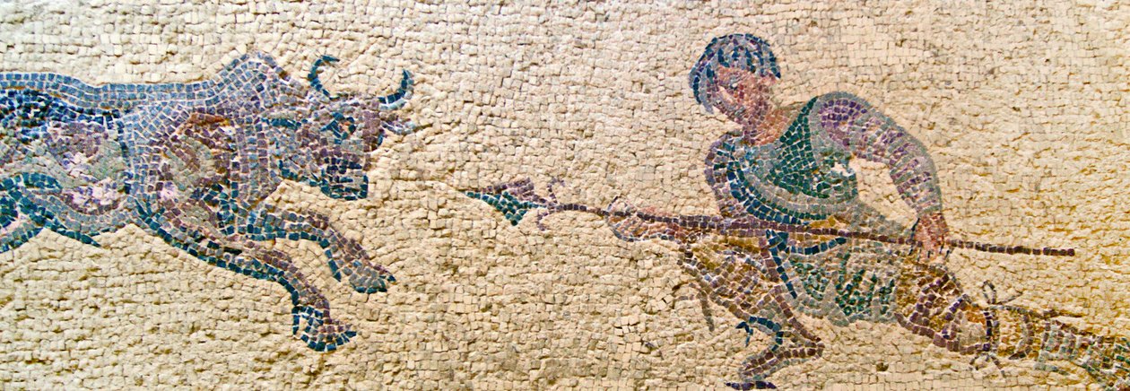 Vadászjelenet, Dionüszosz háza, Paphos, Ciprus (mozaik) alkotó: Roman