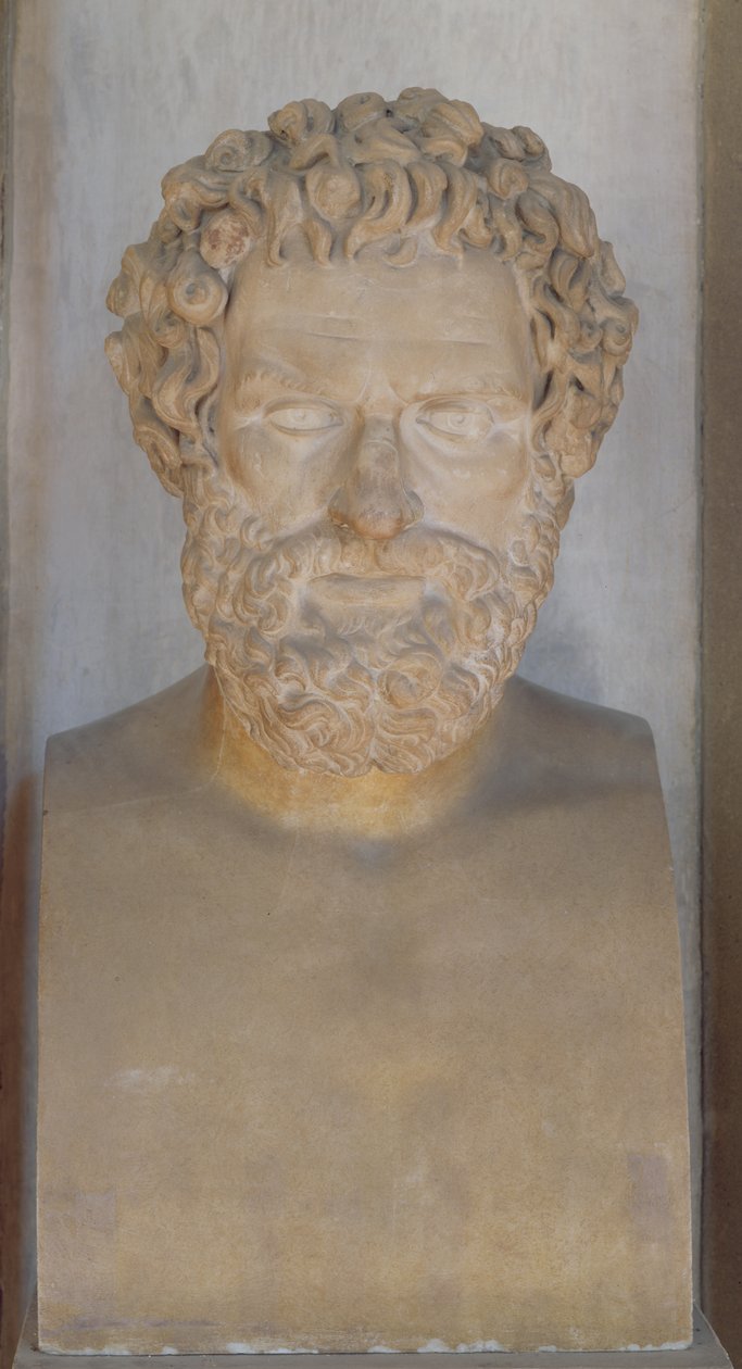 Sophoklész mellszobra (márvány) alkotó: Roman Roman