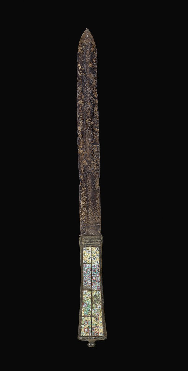 Tőr (vas, bronz és üveg) alkotó: Roman Roman