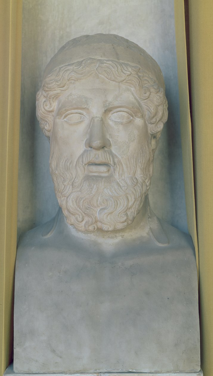 Anakreon hermetikus mellszobra (márvány) alkotó: Roman Roman