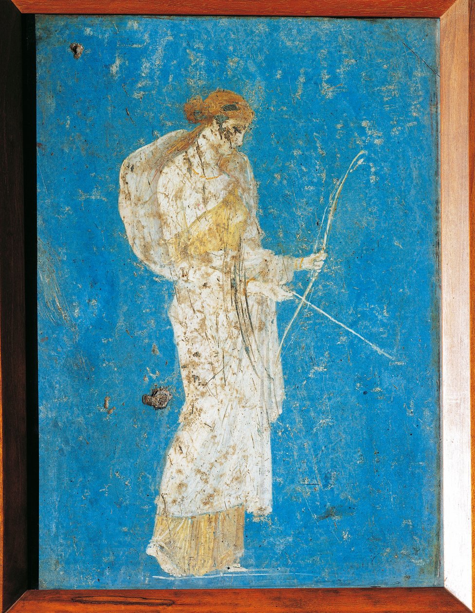 Dianát ábrázoló római freskó Pompeiből, Olaszországból alkotó: Roman Roman