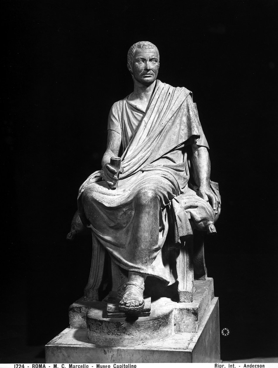 Marcus Claudius Marcellus (i.e. 268-208) szobra (márvány) alkotó: Roman Roman