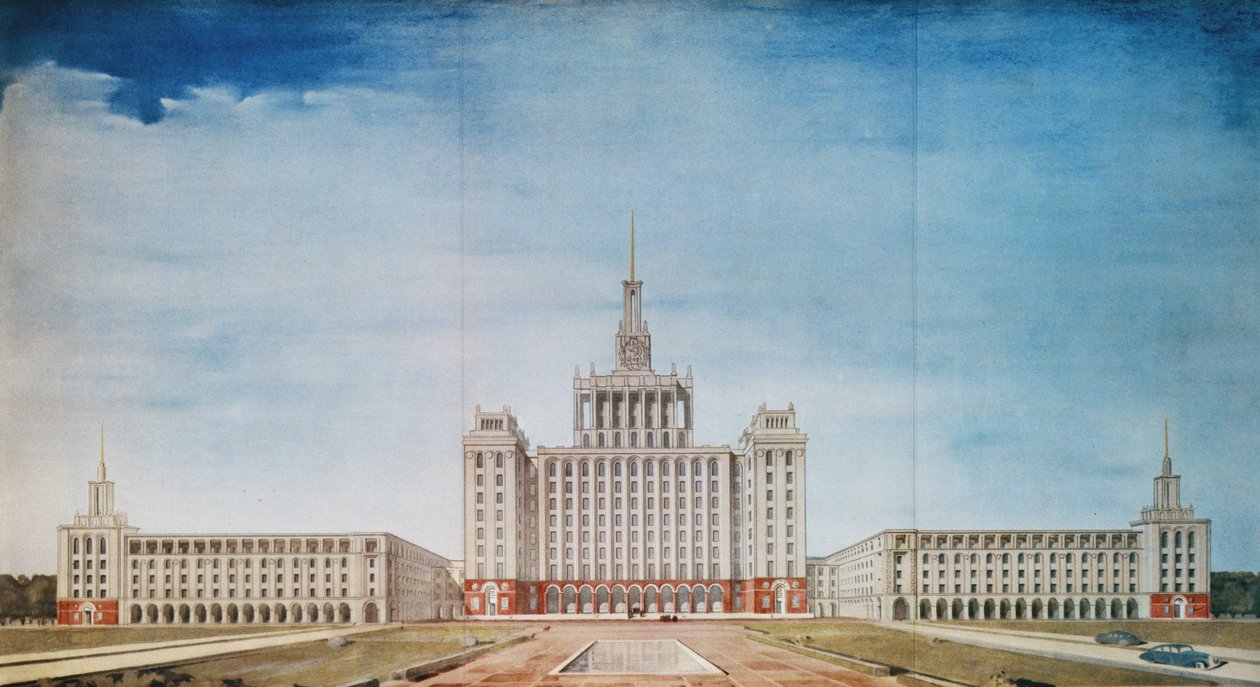 Casa Scinteii, Bukarest alkotó: Romanian School