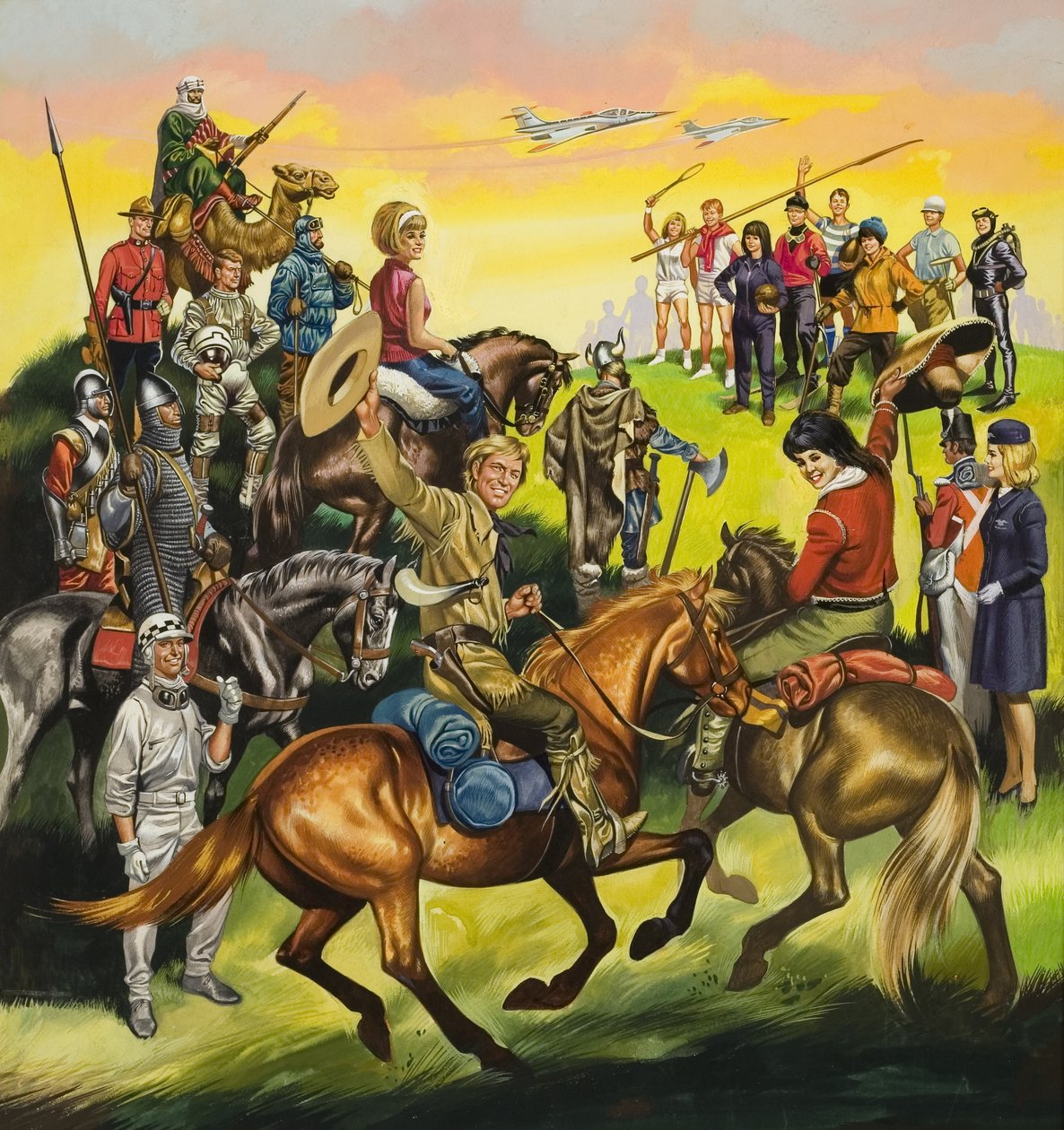 Gyermek évkönyv borító (gouache, papír) alkotó: Ron Embleton