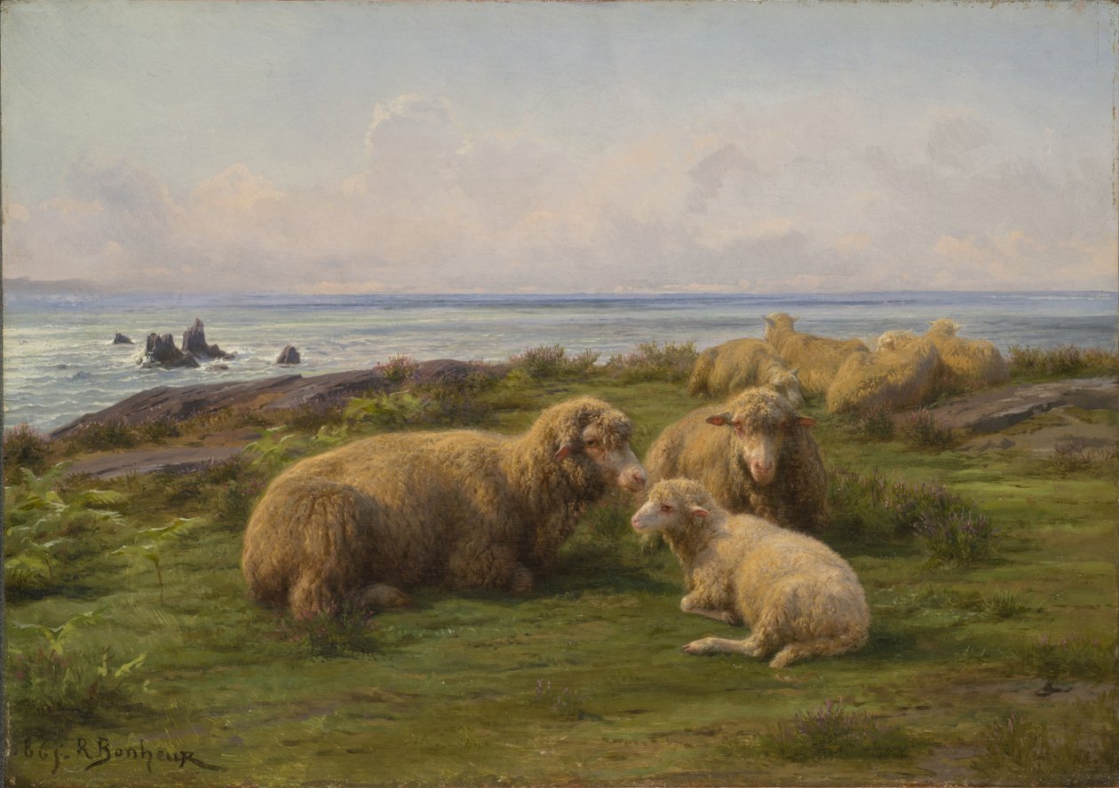 Birkák a tenger mellett alkotó: Rosa Bonheur