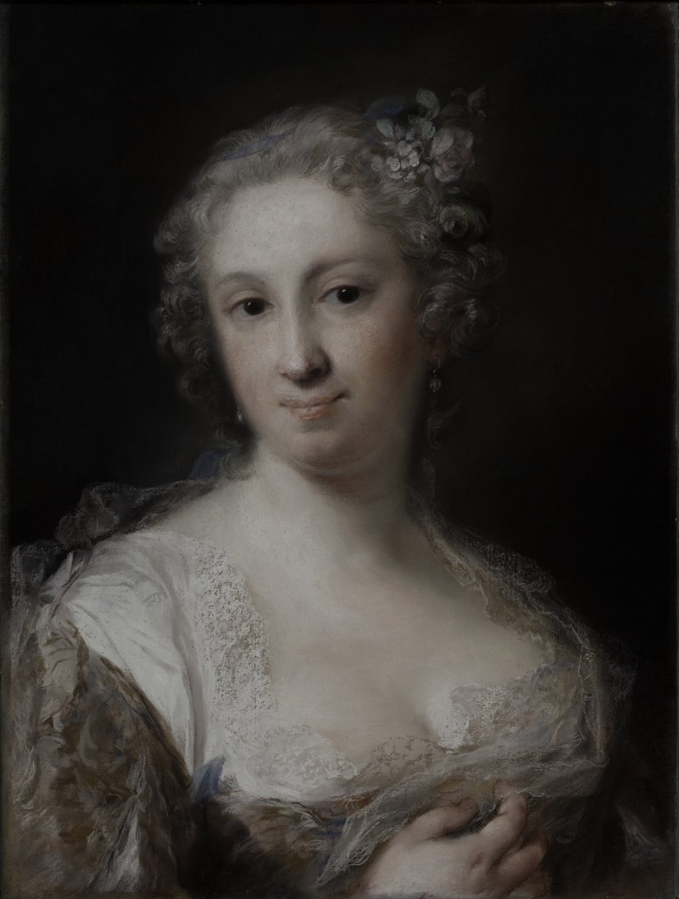 Hölgyportré, 1730-40 körül (pasztell, papír, vászonra fektetve) alkotó: Rosalba Giovanna Carriera