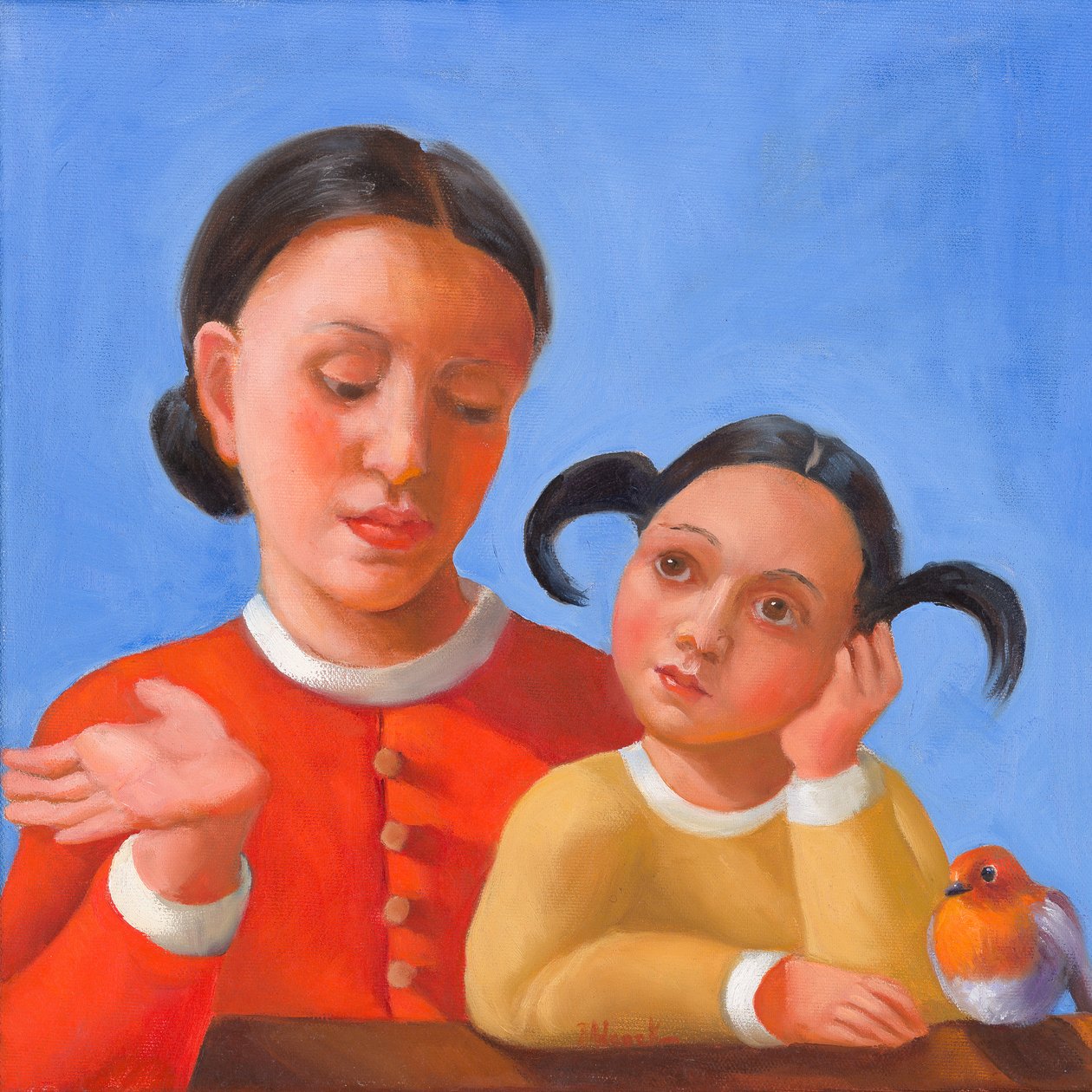 Learning New Things, 2022 (olaj, vászon) alkotó: Rosemarie Adcock