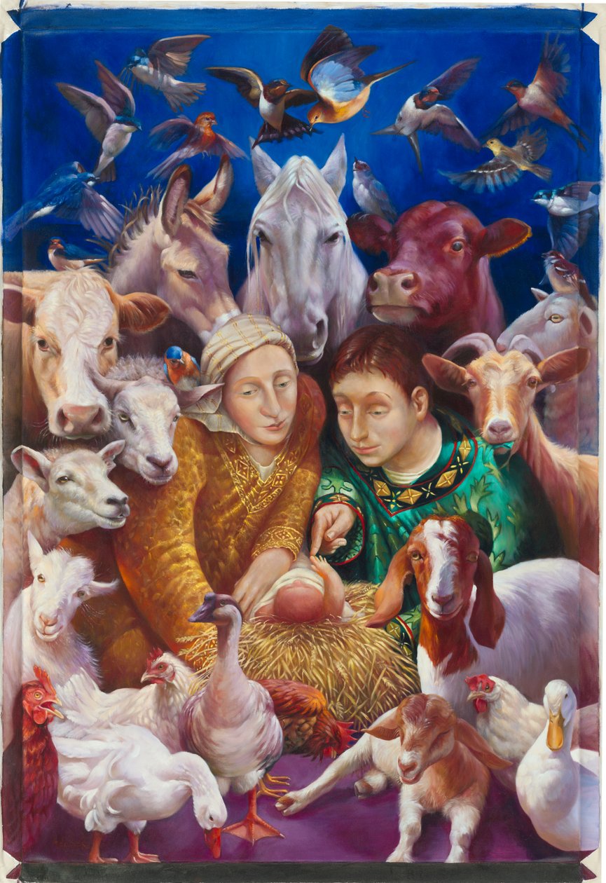 Születés, 2012 (olaj, vászon) alkotó: Rosemarie Adcock