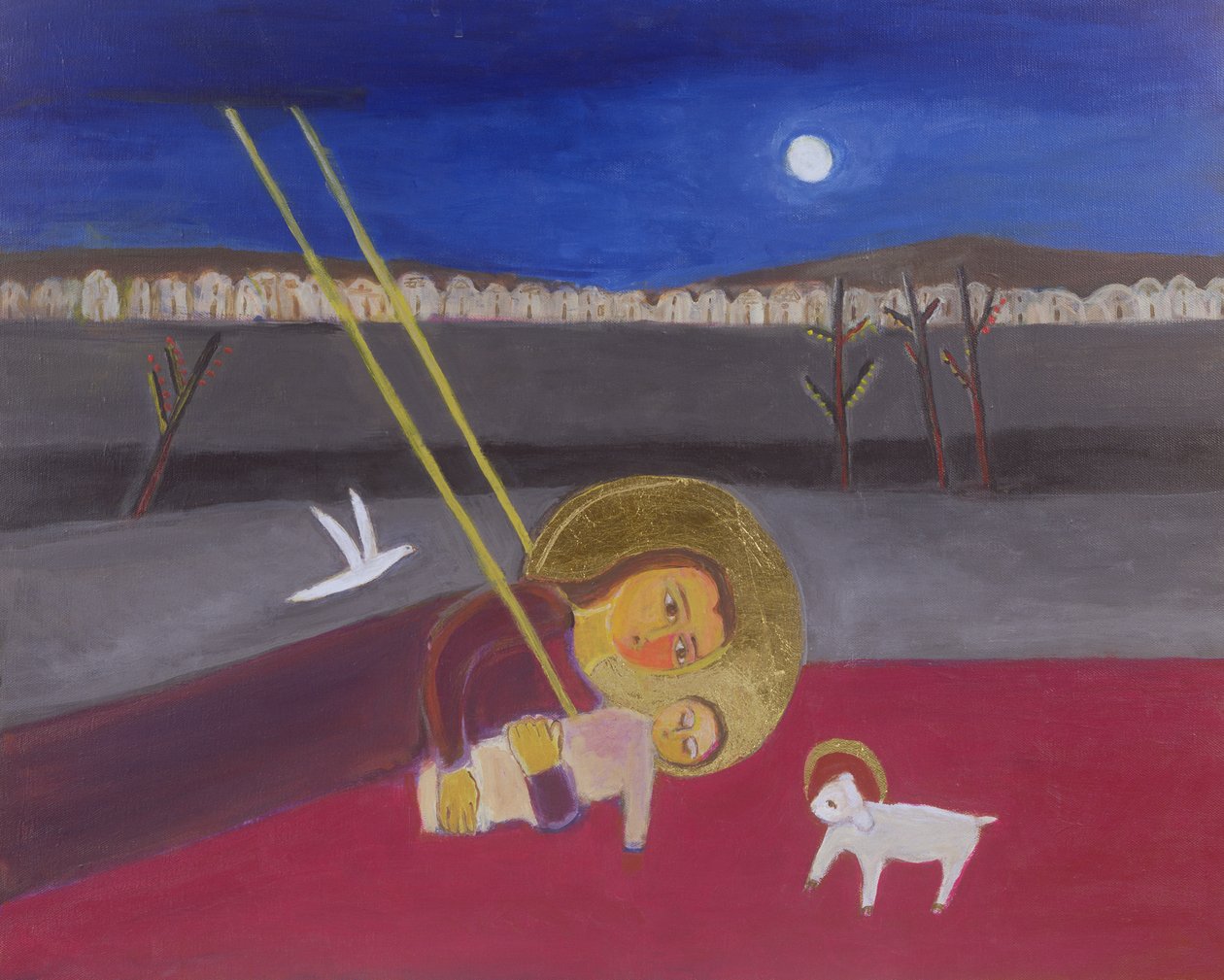 Anya és gyermeke a Mazarban, 2002 (akril, vászon) alkotó: Roya Salari