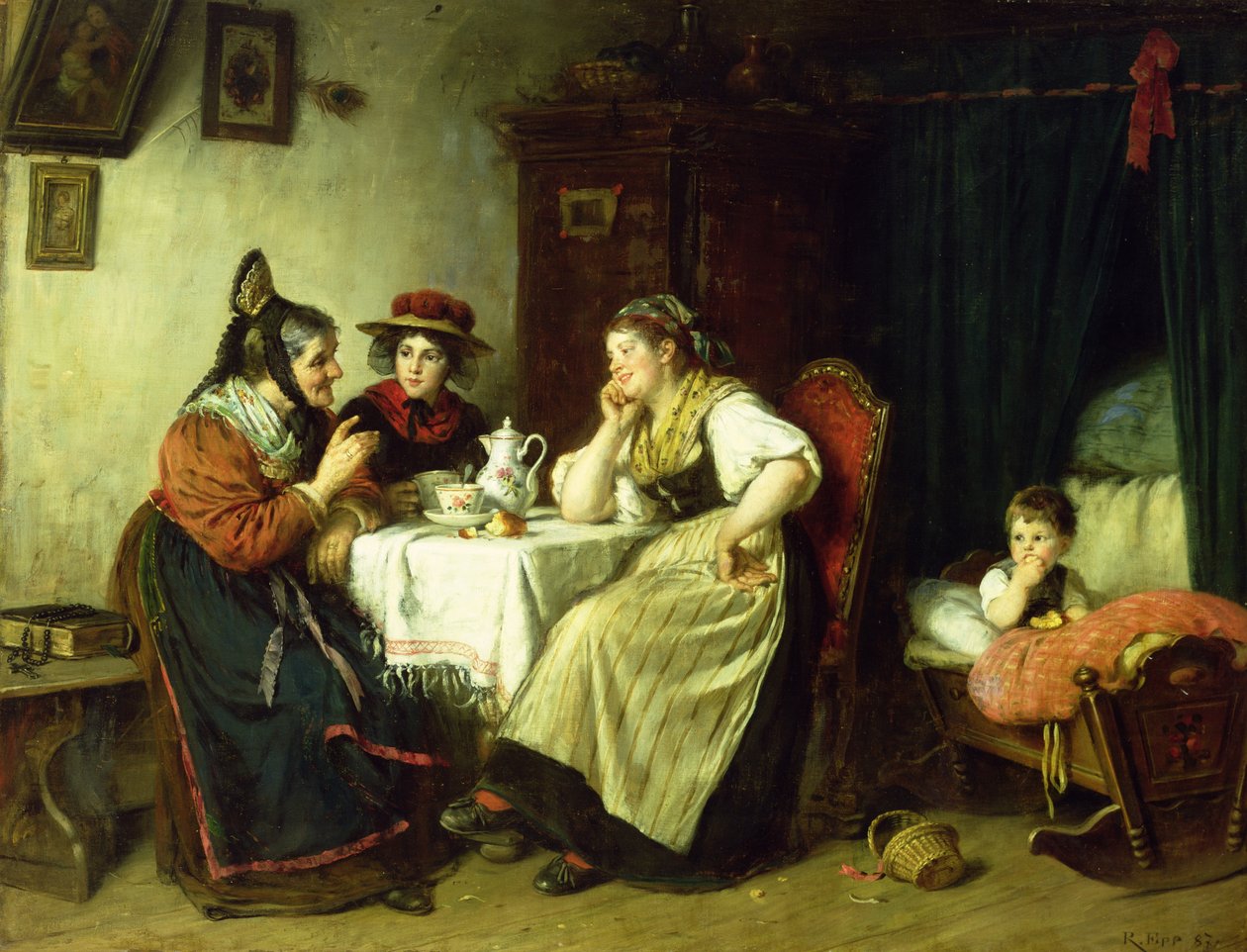 A pletykák, 1887 alkotó: Rudolf Epp
