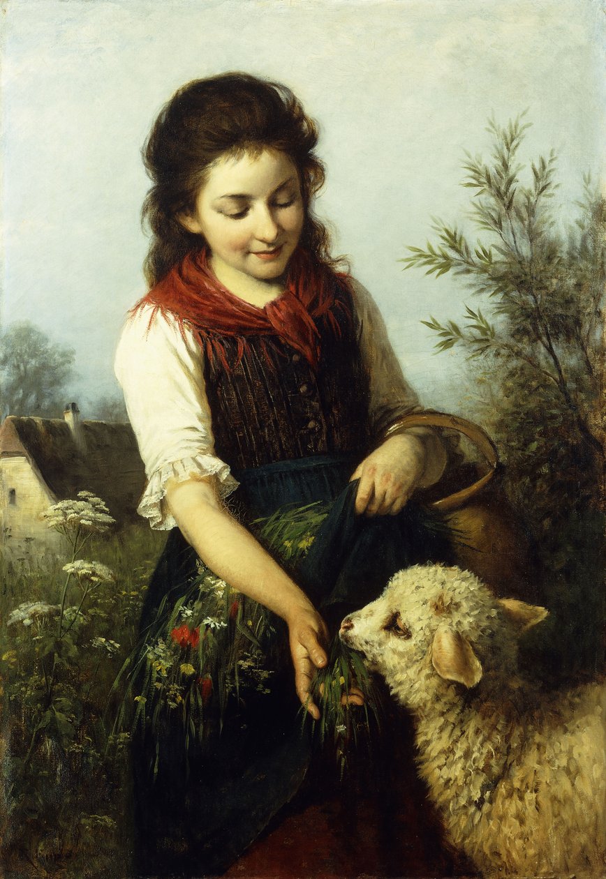 A bárány etetése, alkotó: Rudolf Epp