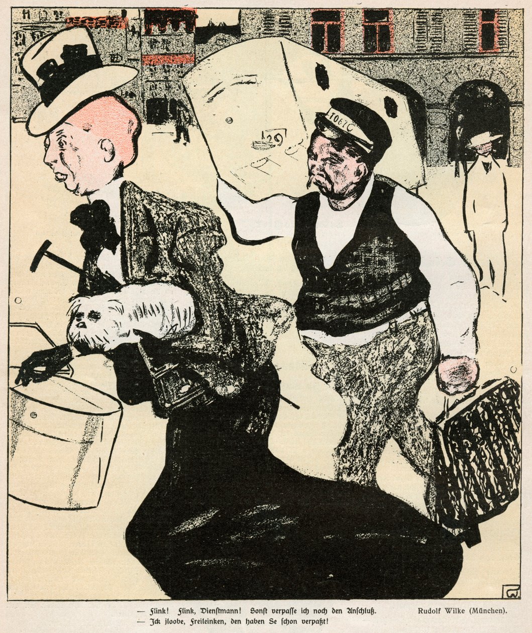 "A hölgy és a portás", 1898 alkotó: Rudolf Wilke