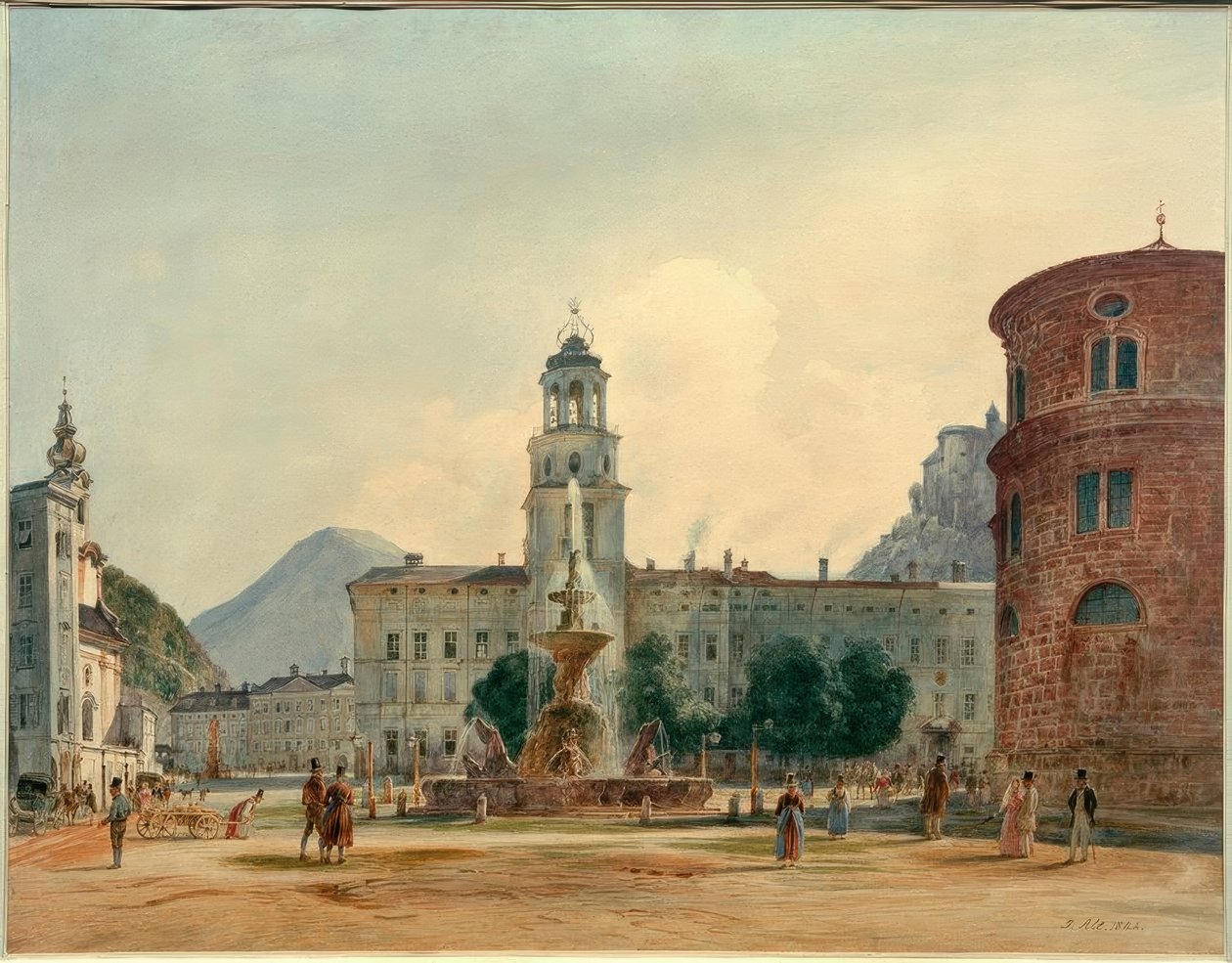 Salzburg (Ausztria), alkotó: Rudolf von Alt
