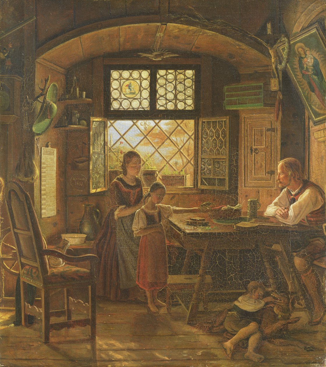Vasárnap reggel Tirolban, 1831 alkotó: Rudolph Friedrich Wasmann