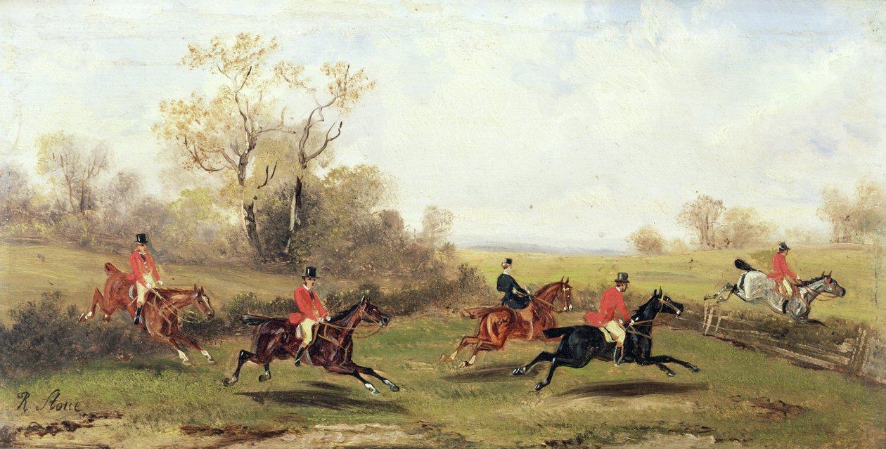 Vadászjelenet, 1920 körül alkotó: Rudolph Stone