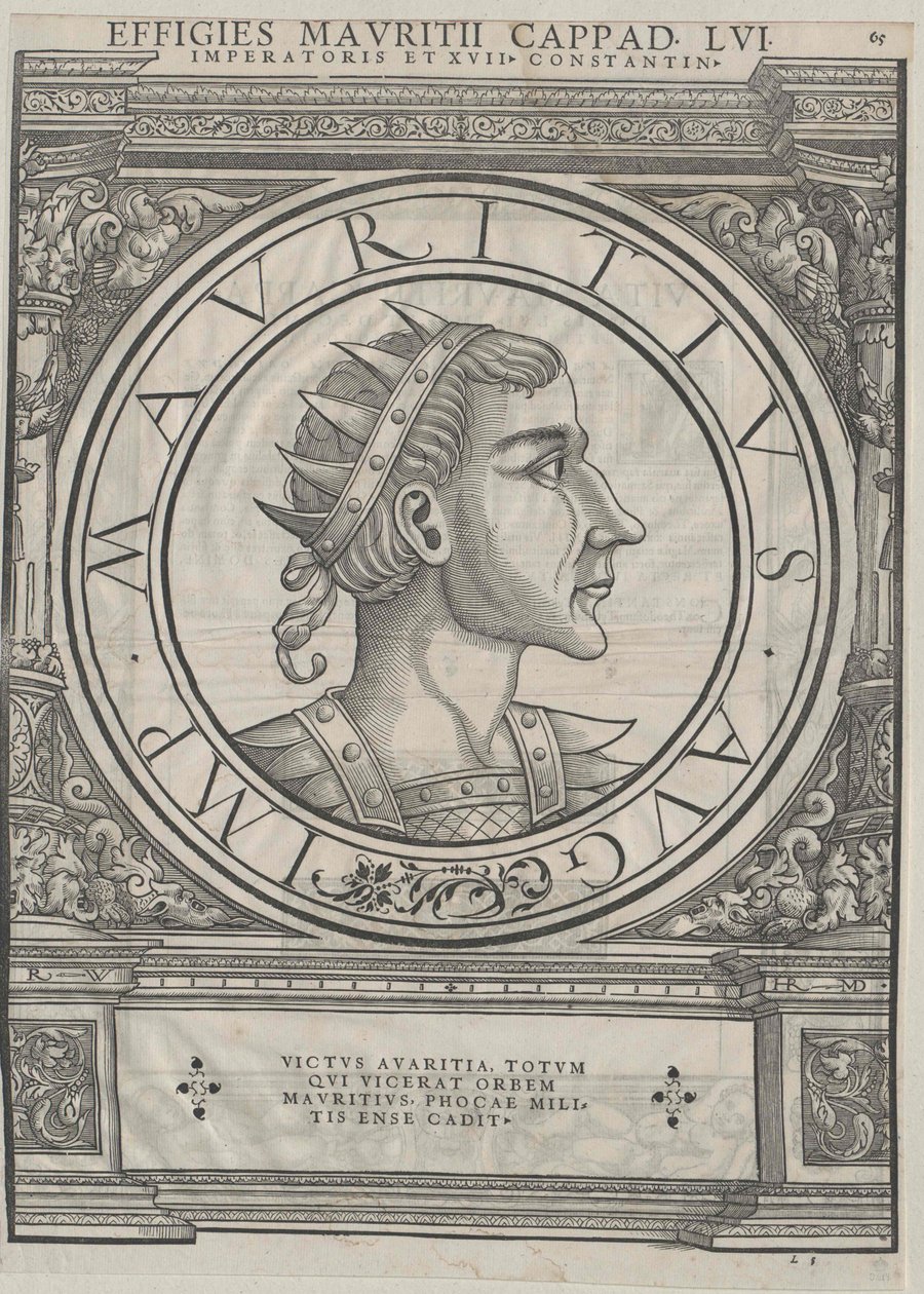 Maurice kelet-római császár (nyomtatás) alkotó: Rudolph Wyssenbach