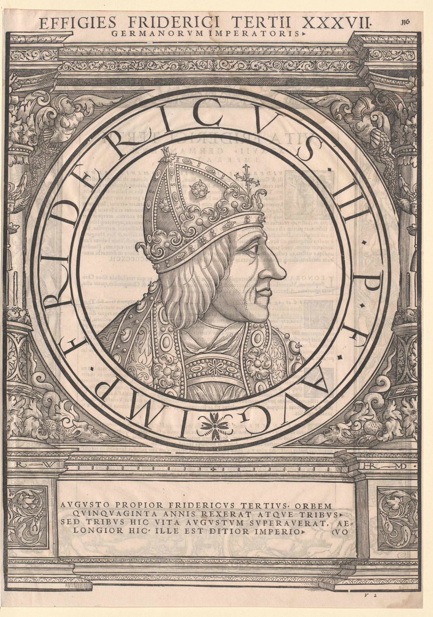 III. Frigyes szent római császár (nyomtatás) alkotó: Rudolph Wyssenbach