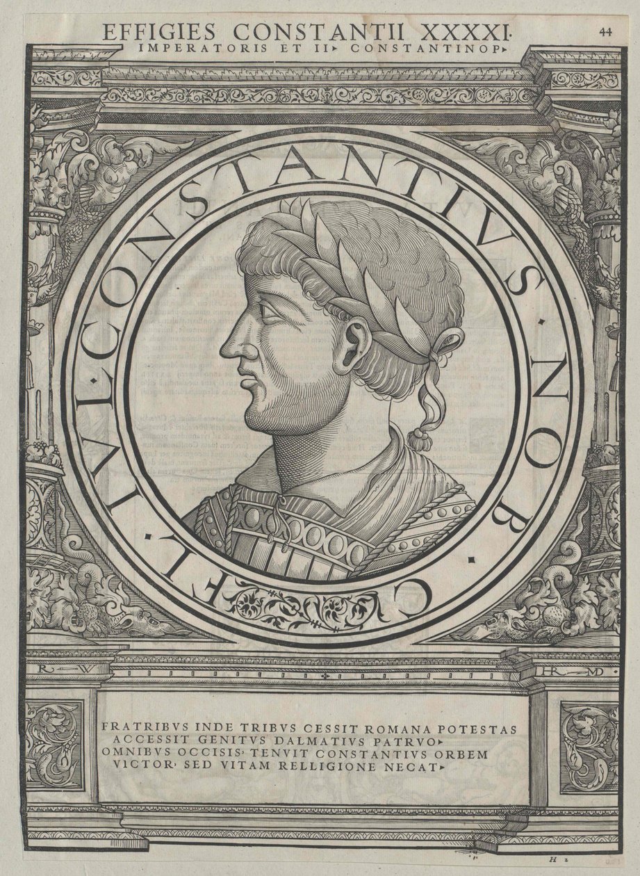 Constantius II. római császár (nyomtatás) alkotó: Rudolph Wyssenbach