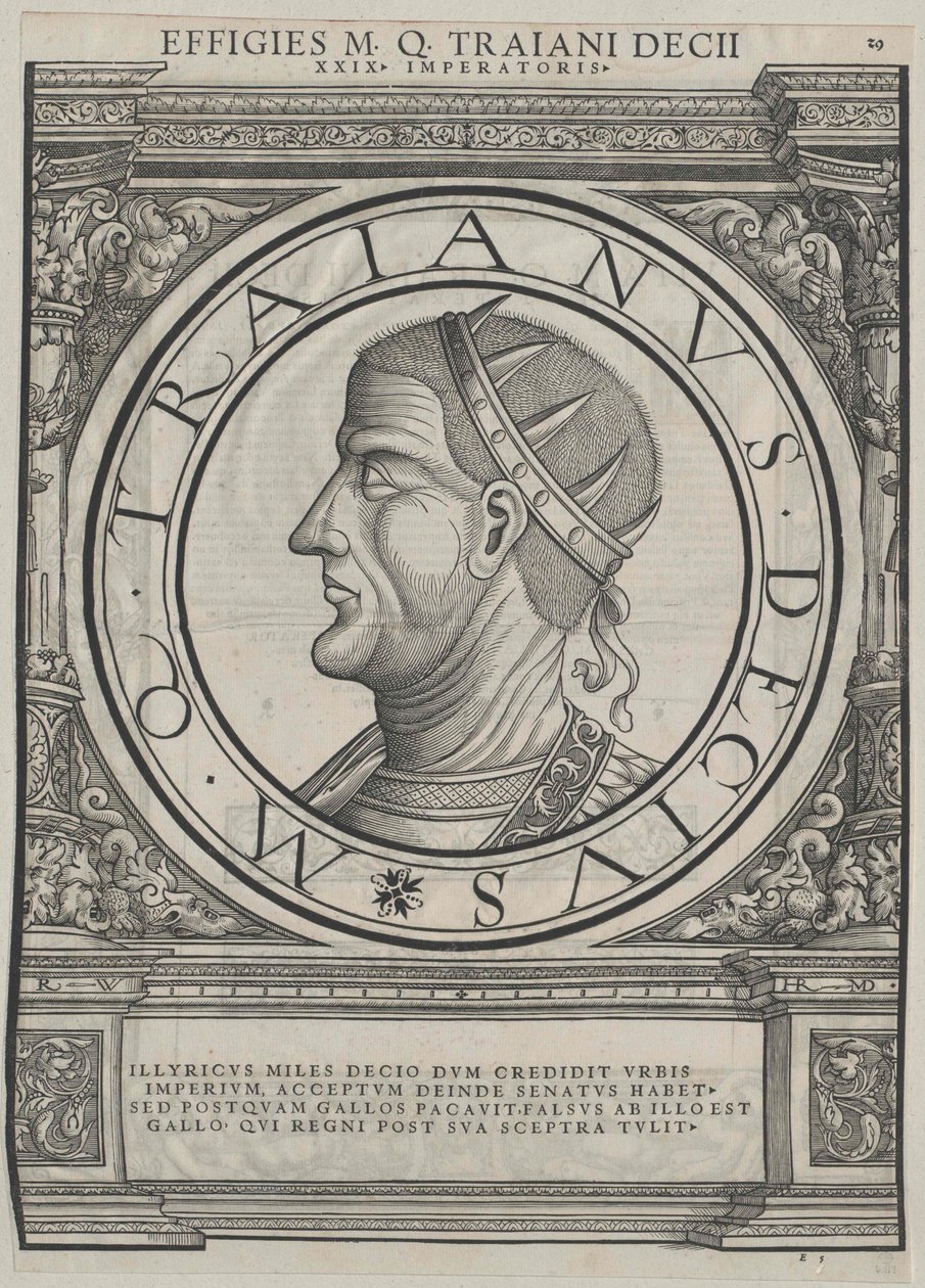 Decius római császár (nyomtatás) alkotó: Rudolph Wyssenbach