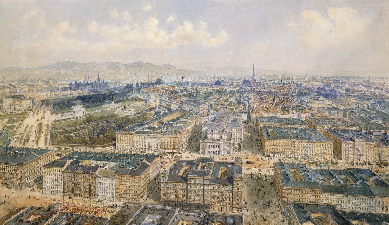 Bécsi körkép, 1871 alkotó: Rudolf von Alt