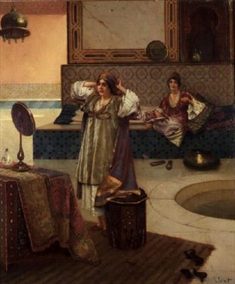 A fejruha igazítása alkotó: Rudolphe Ernst