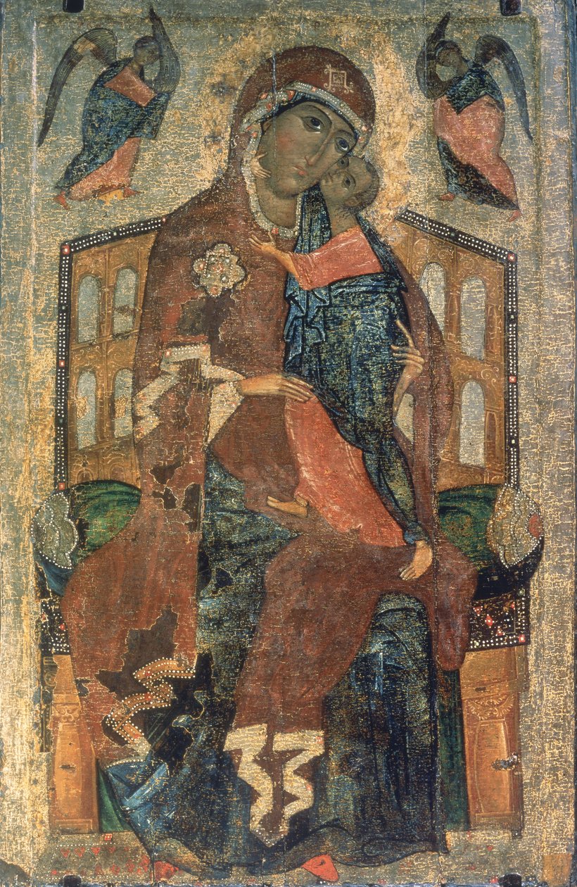 A Tolgi Szűz, Jaroszlavl Iskola, 13. század (tempera a panelen) alkotó: Russian School