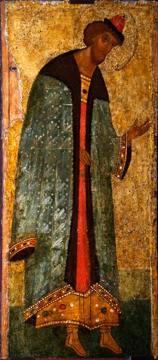 Szent Borisz herceg, 15. század. alkotó: Russian icon.