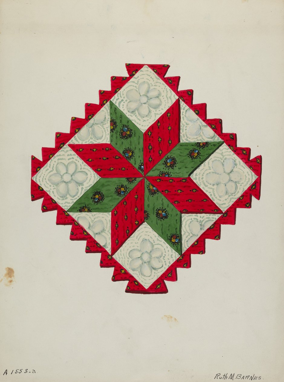 Quilt Block, c. 1936. alkotó: Ruth M Barnes