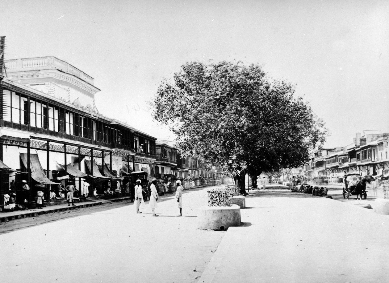 Chandni Chowk, Delhi, 1863-7 alkotó: S. and Shepherd, C. Bourne
