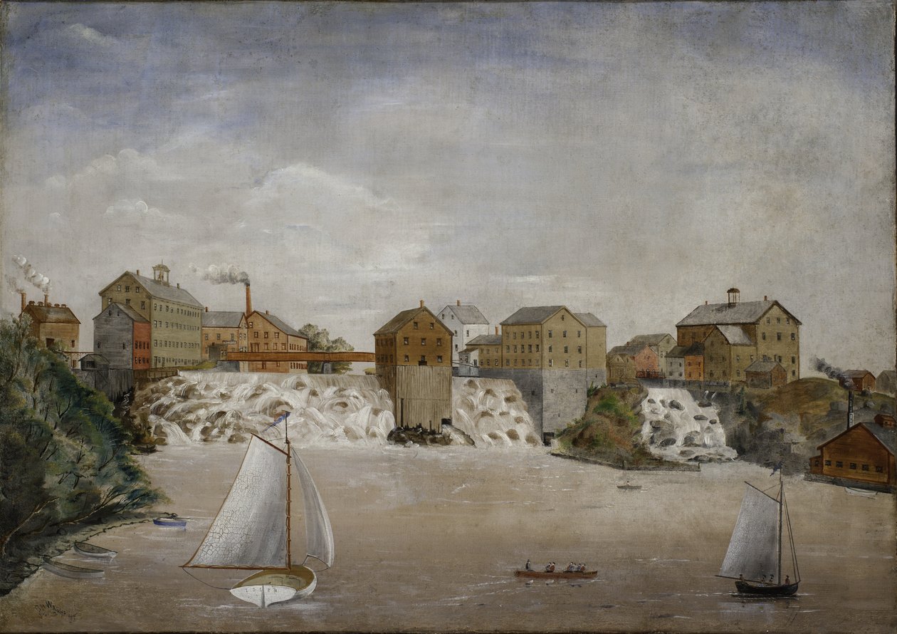 Vergennes vízesése, 1875-76 körül alkotó: S. H. Washburn