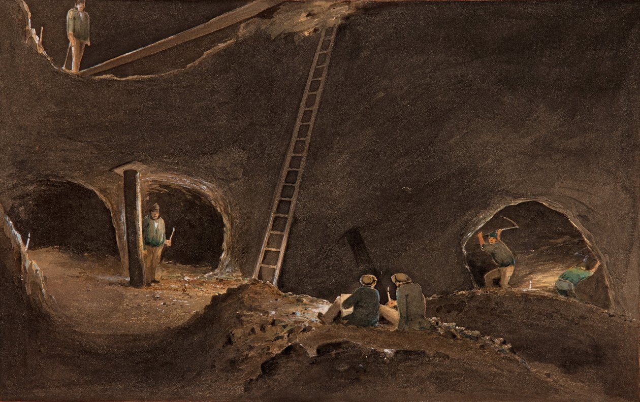 Nealess Stopes, Burra Burra bánya, 1847. április 12. alkotó: S. T. Gill