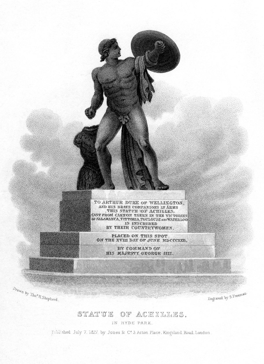 Akhilleusz-szobor, Hyde Park, London, 1827. alkotó: S. Freeman