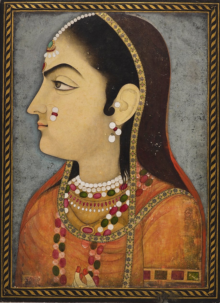 Hölgy portréja, c1800 alkotó: Sahib Ram