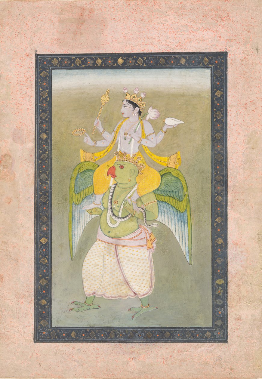 Visnu a Garudán, kb. 1810-20. alkotó: Sajnu