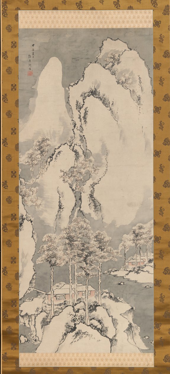 Havas táj, 1744. alkotó: Sakaki Hyakusen