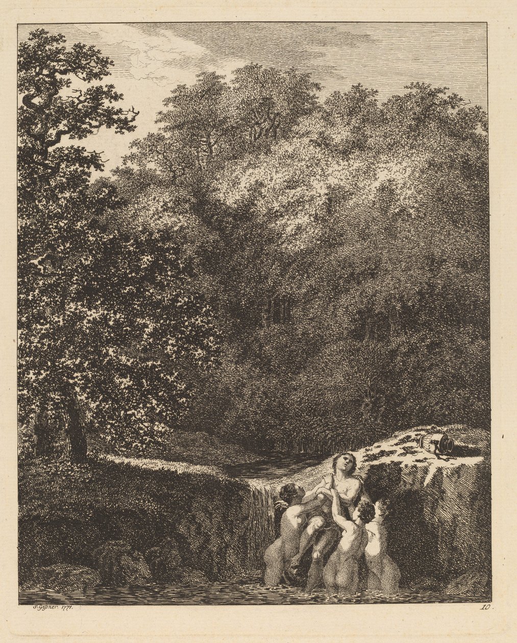 Hylas és a nimfák, 1771. alkotó: Salomon Gessner