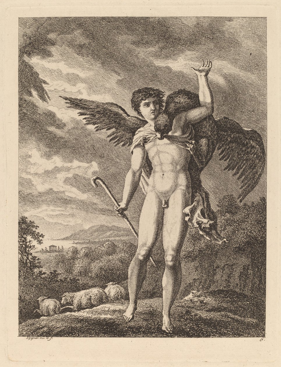 Ganymedes megerőszakolása, 176971. alkotó: Salomon Gessner
