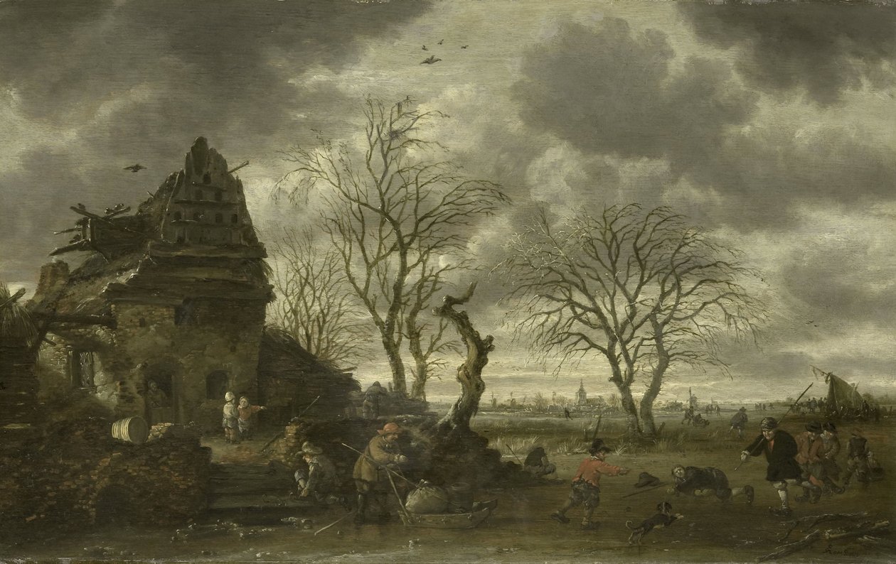 Téli jelenet alkotó: Salomon Rombouts