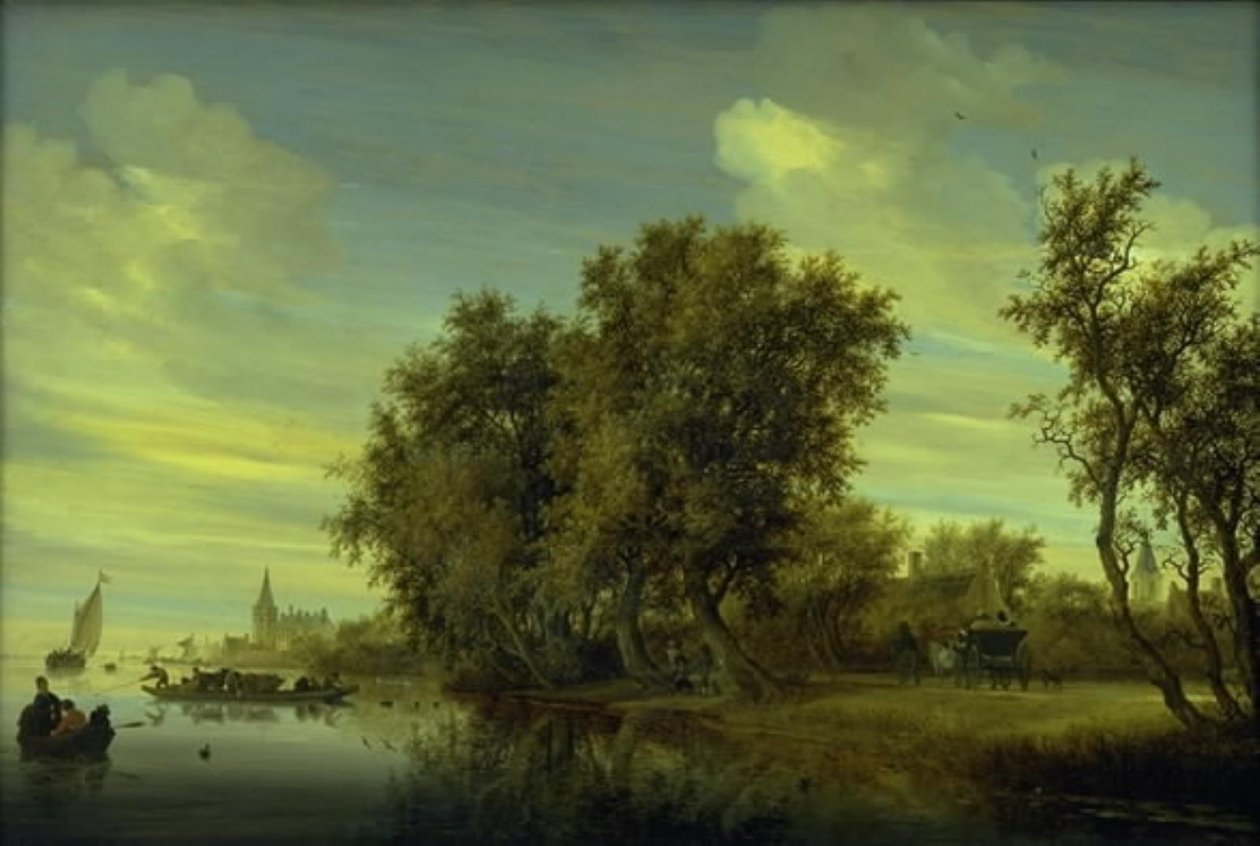 Út a folyó mentén alkotó: Salomon van Ruysdael