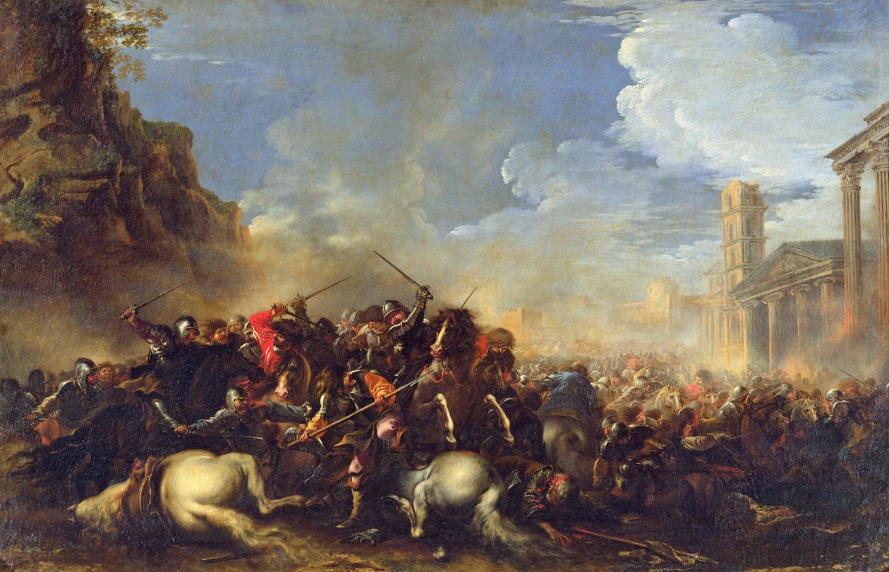 Csatajelenet, 1641-42 körül alkotó: Salvator Rosa