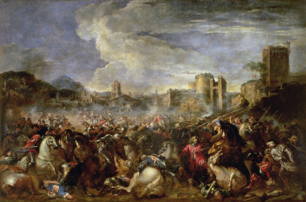 Csata jelenet alkotó: Salvator Rosa