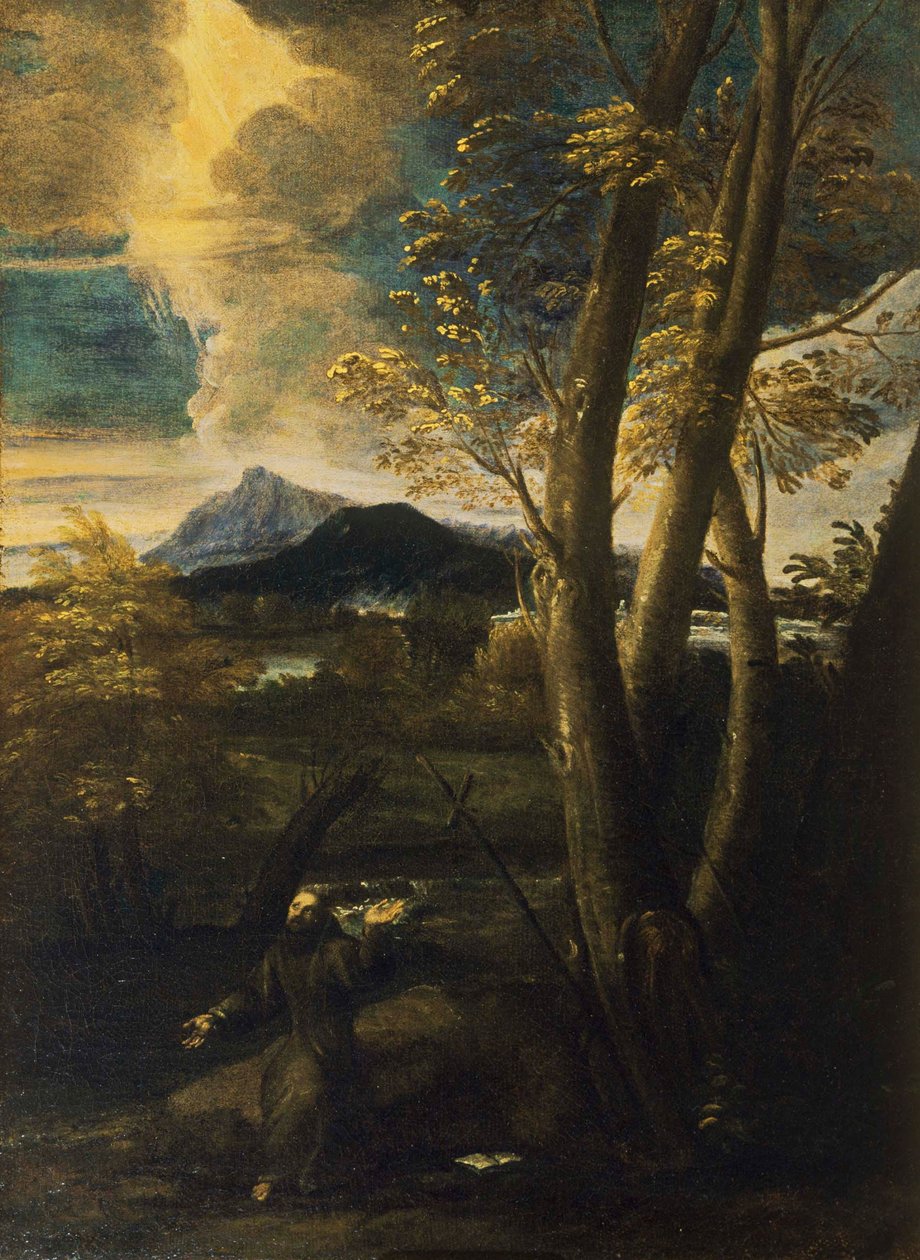 Szent Ferenc eksztázisban alkotó: Salvator Rosa