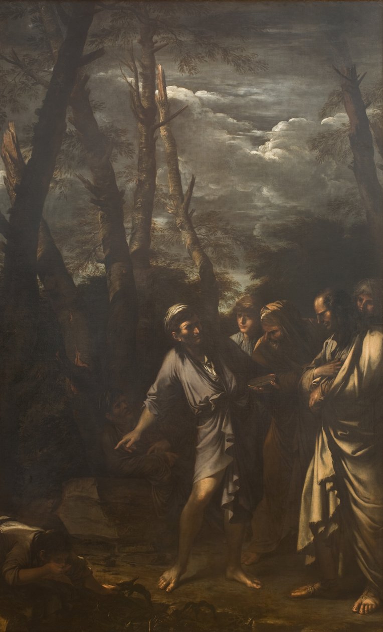 Diogenész eldobja az ivópoharát alkotó: Salvator Rosa