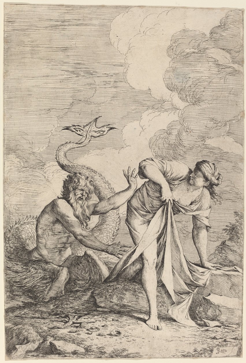 Glaucus és Scylla alkotó: Salvator Rosa