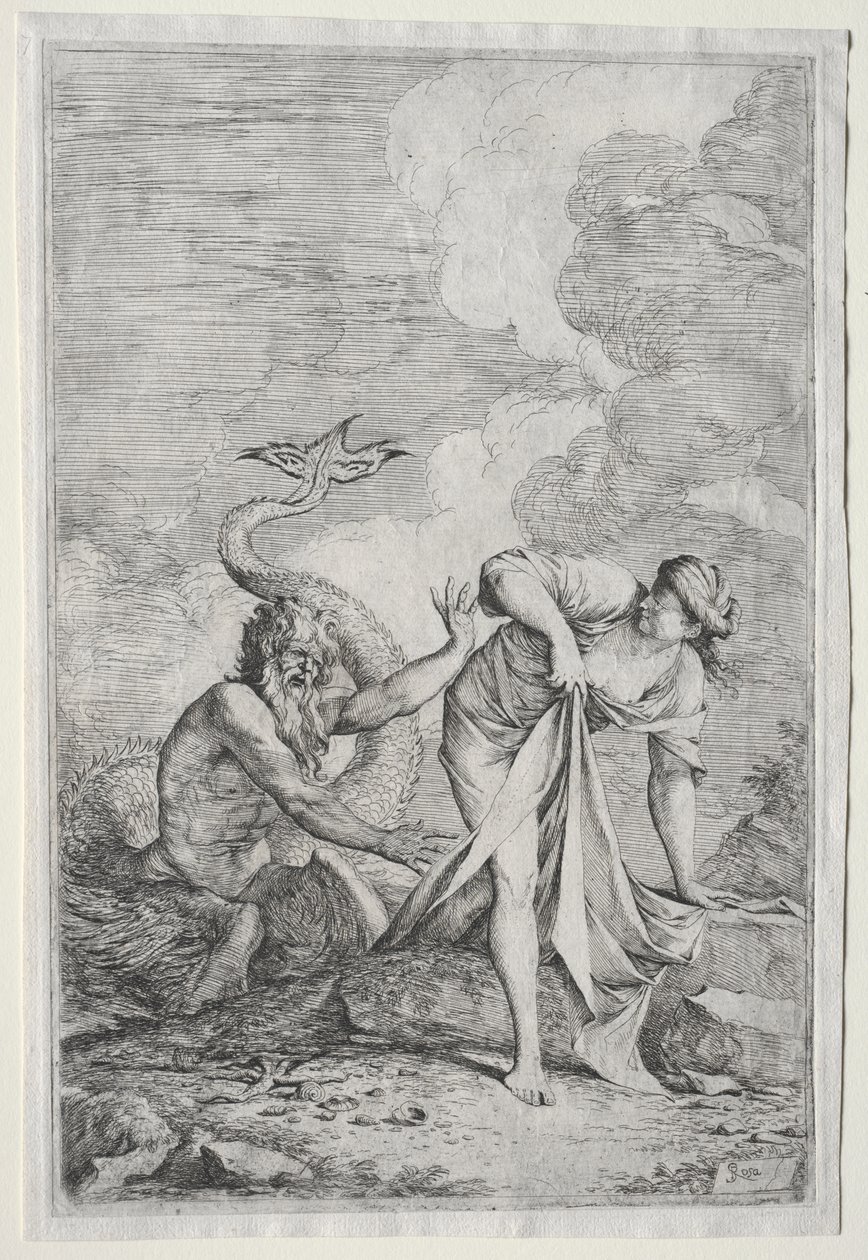 Glaucus és Scylla alkotó: Salvator Rosa