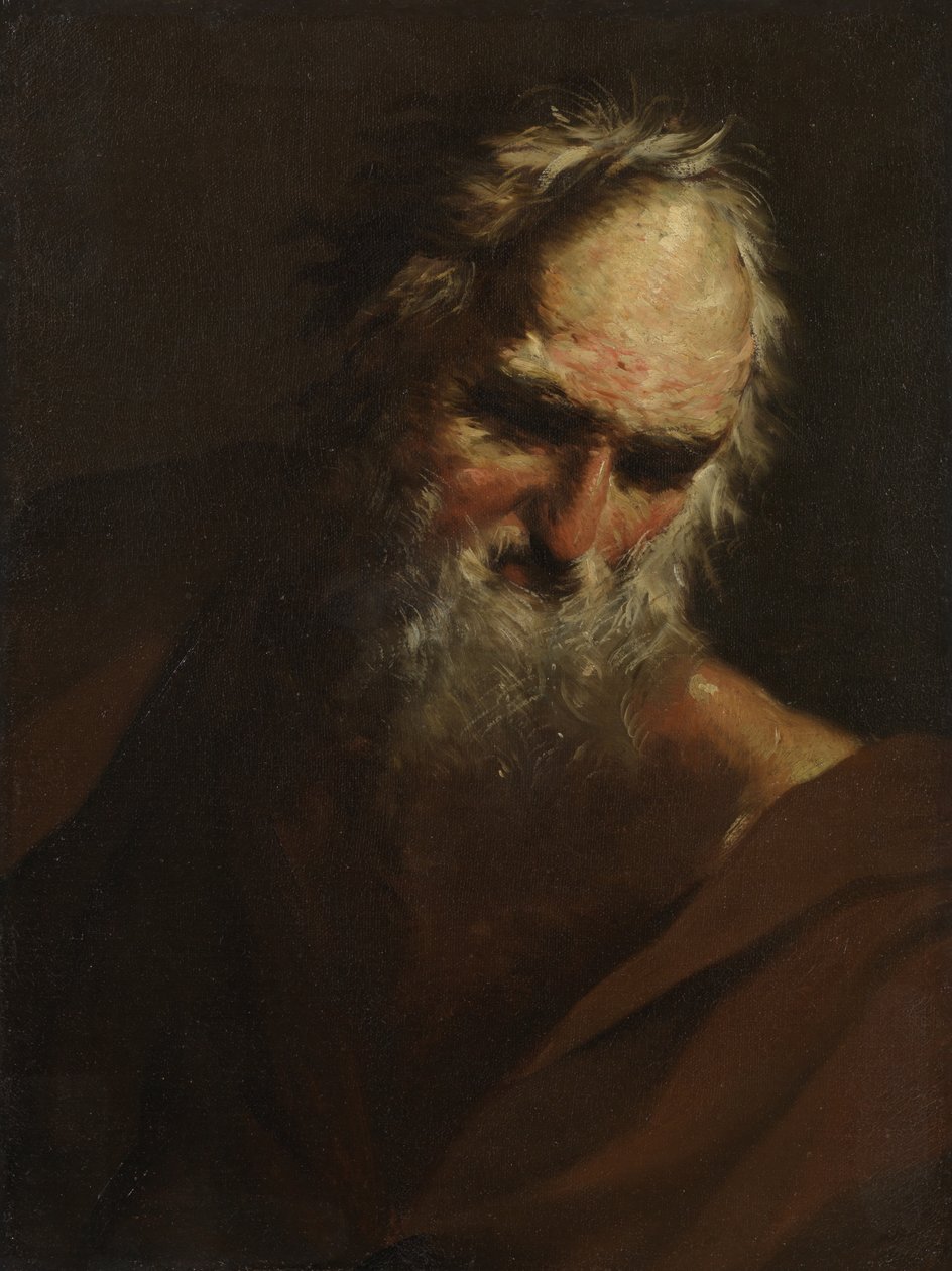 Szakállas férfi feje, 1640-80 körül alkotó: Salvator Rosa